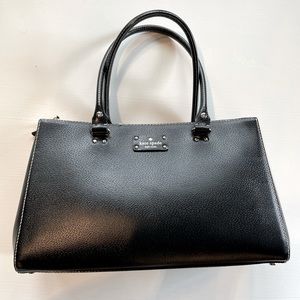 EUC Kate Spade New York Black Leather Wellesley Collection Handbag